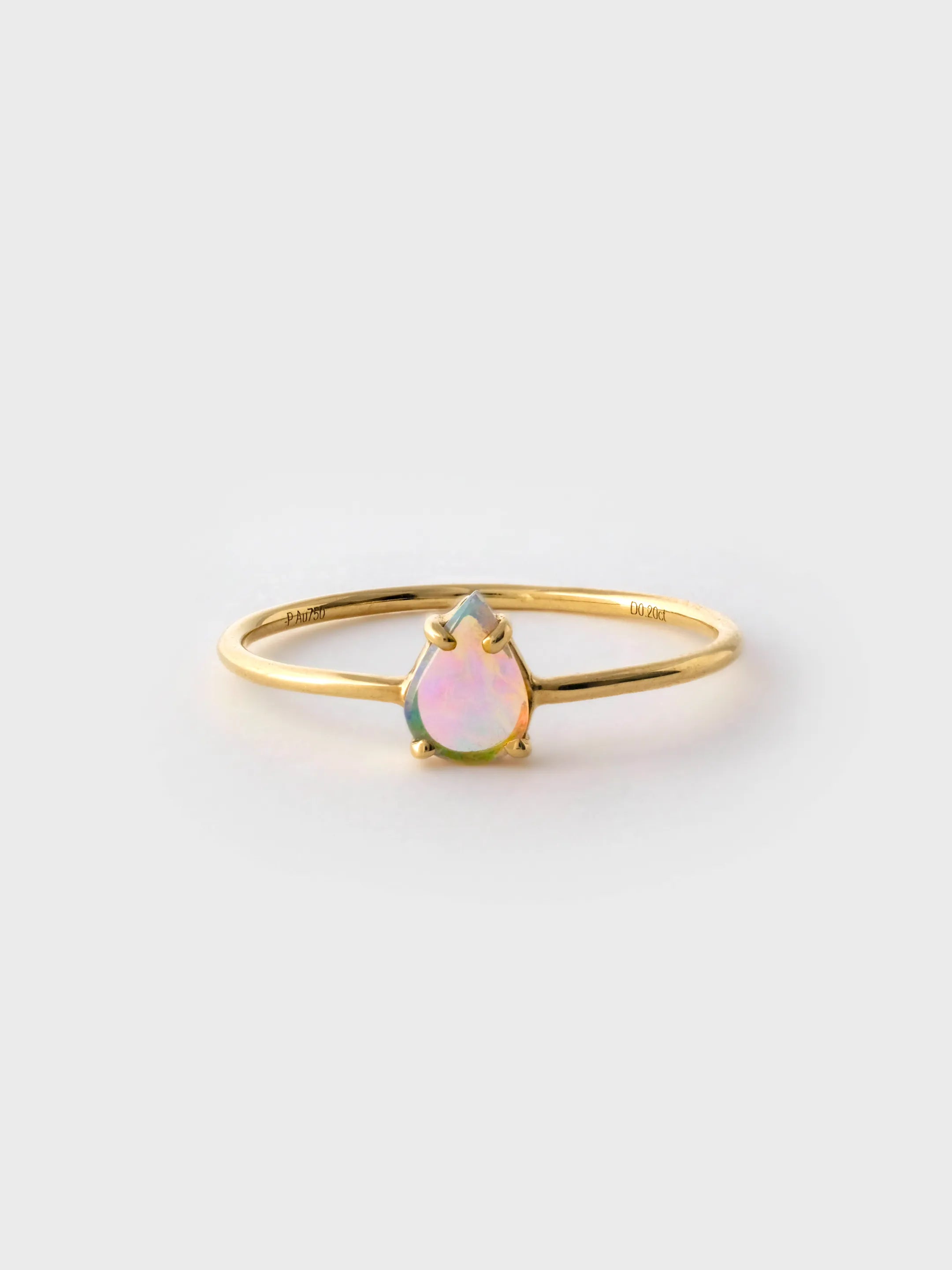 Drop Opal Dainty Ring| 14k/18k Solid Gold