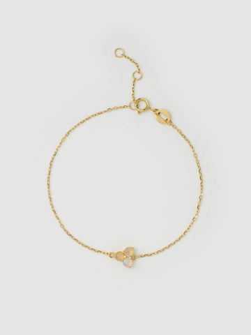 Opal Clover Bracelet, 18k solid gold