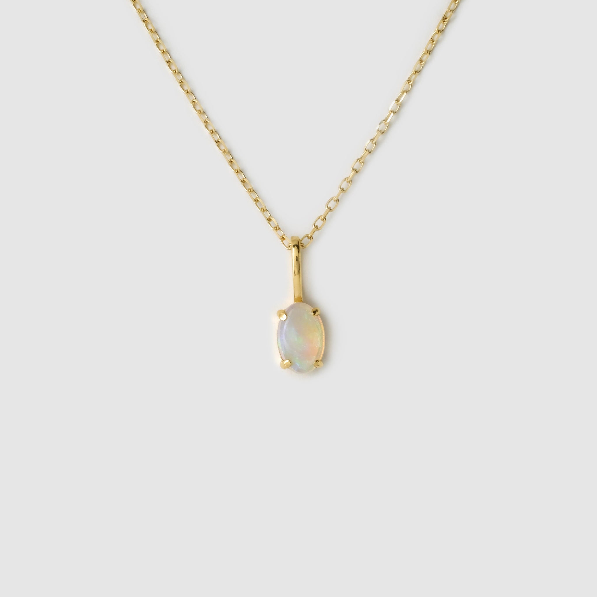 Oval Opal Necklace / Pendant, 18k solid gold