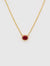 Bezel Set Oval Ruby / Sapphire Necklace