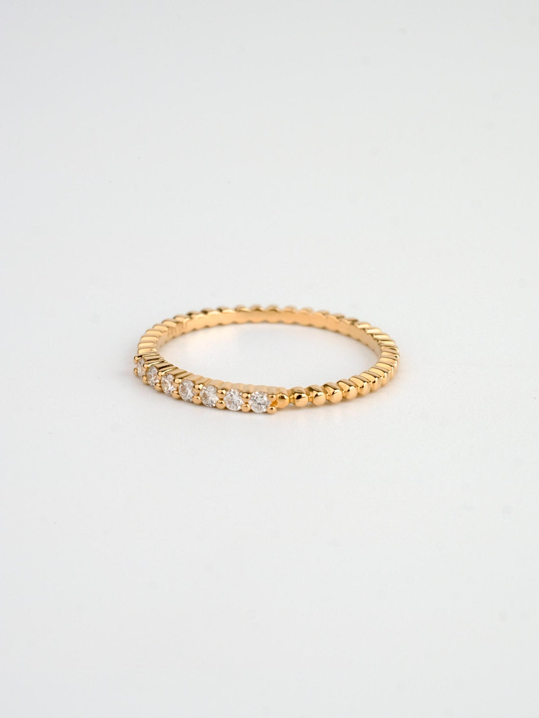 Diamond Pave Dotted Thin Ring