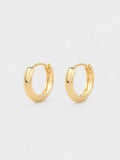 Knife Edge Hinge Huggie Hoops in solid gold