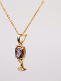 MERLOT Purple Spinel Wine Glass Pendant Necklace by PETRALO
