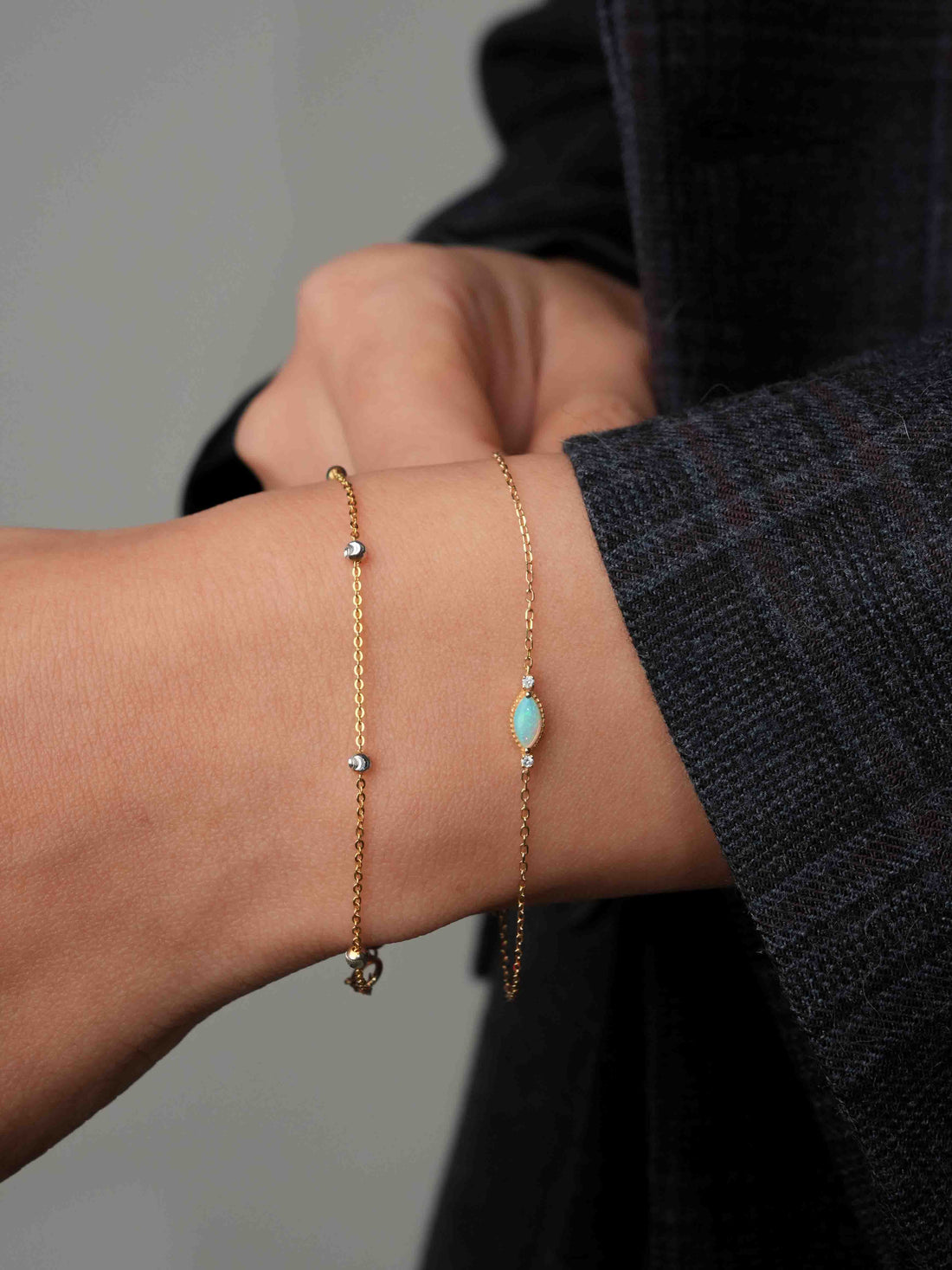 Marquise Opal Diamond Bracelet