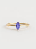 14k Marquise tanzanite thin ring by PETRALO