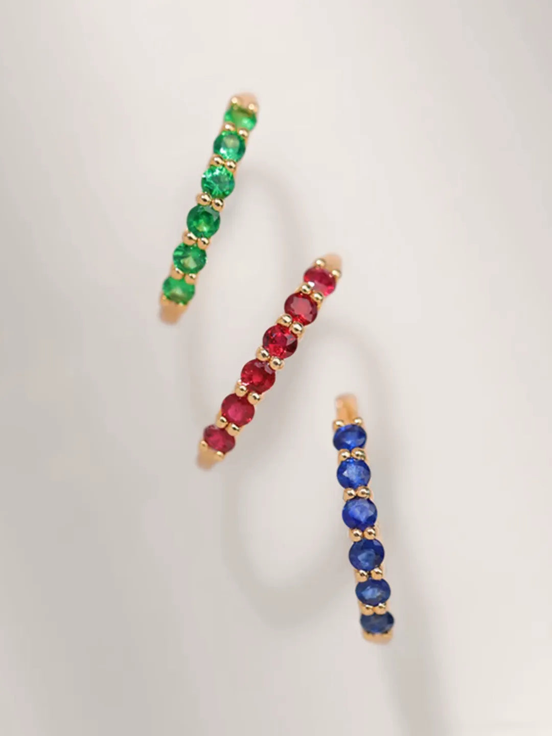 Multi-stone sapphire Ring in 14k or 18k solid gold