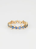 18k solid gold Sapphire and diamonds eternity Ring by PETRALO