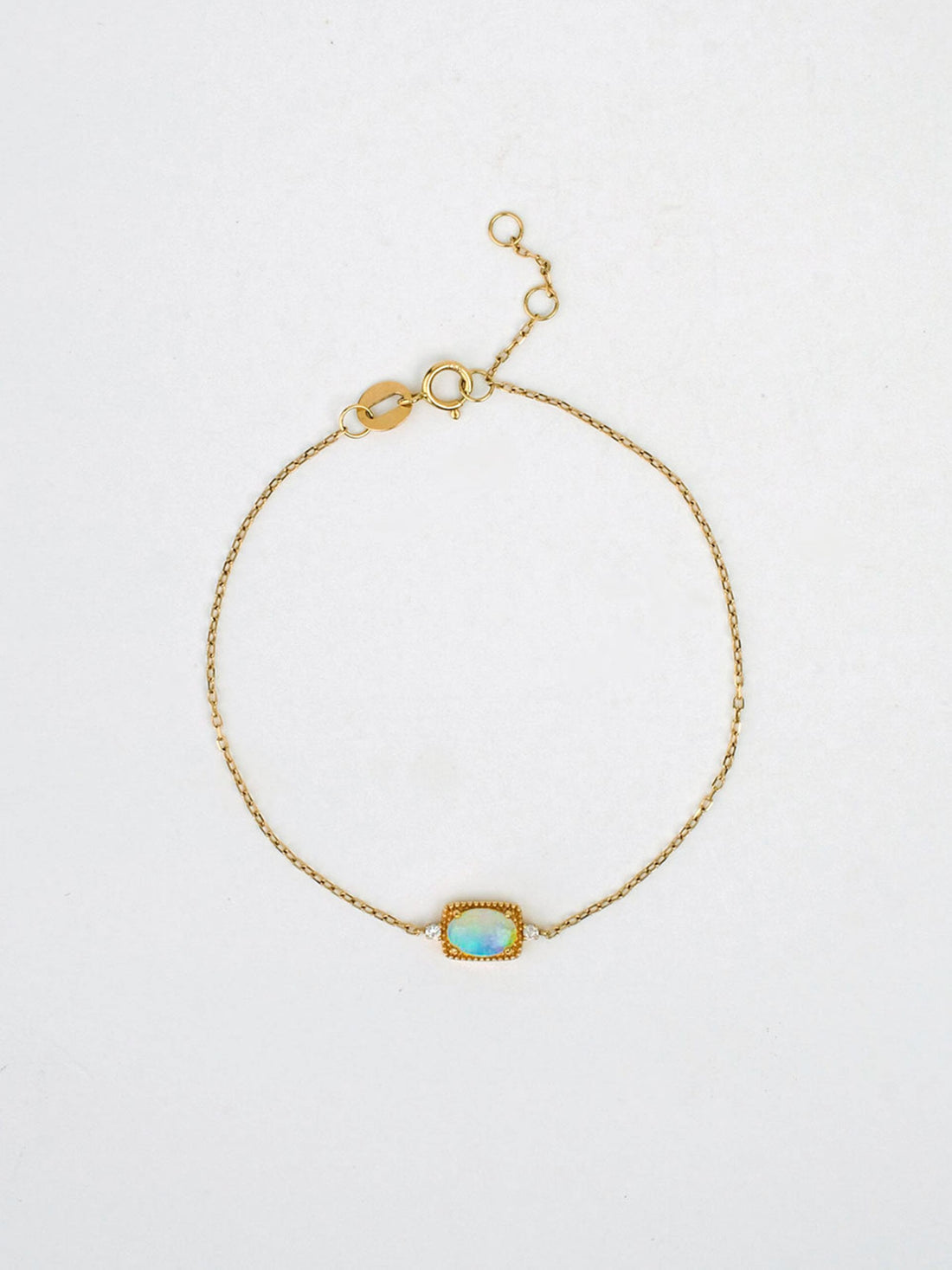 Oval Opal Diamond Bracelet