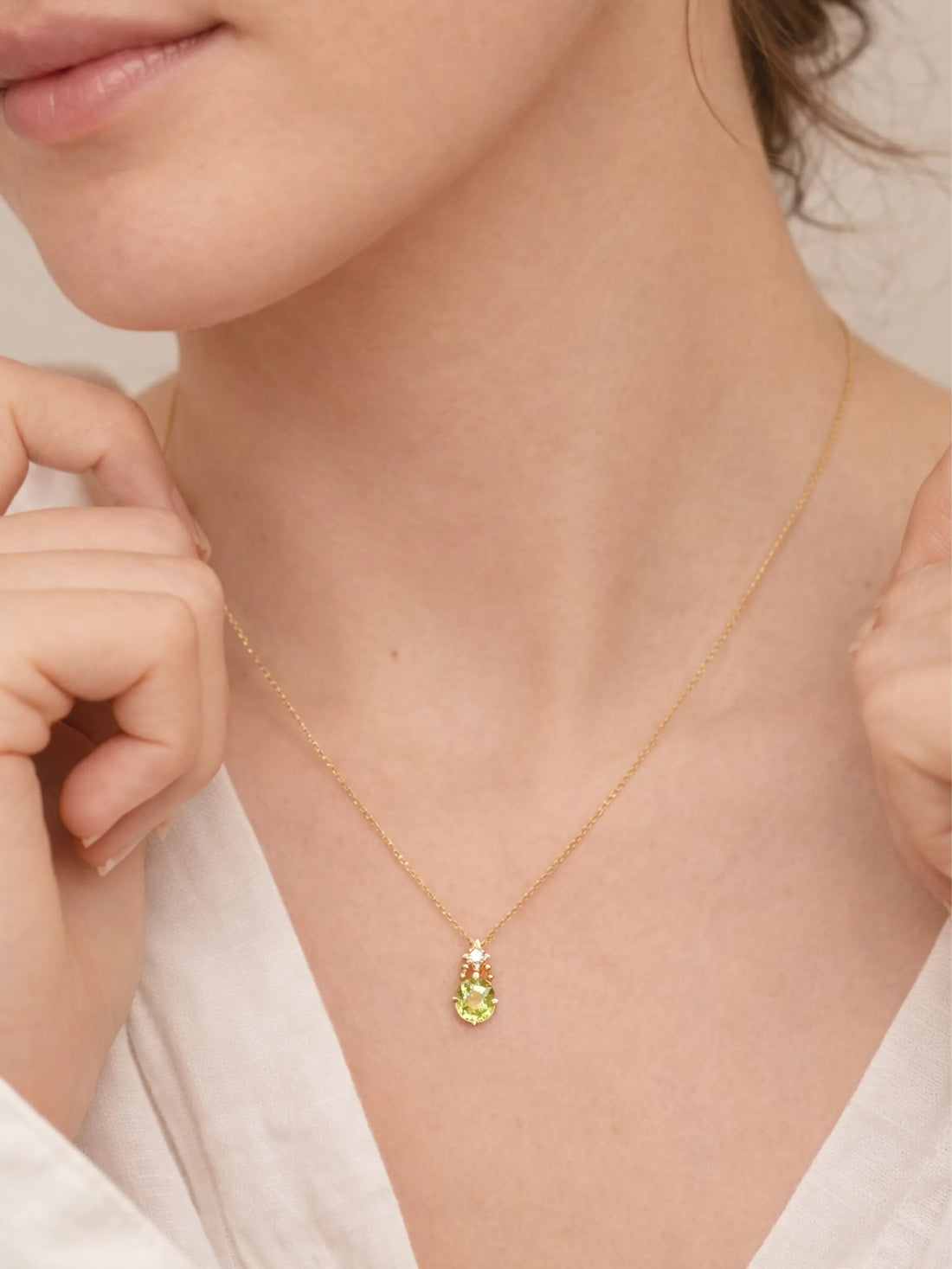 Oval Tourmaline Star Necklace/Pendant