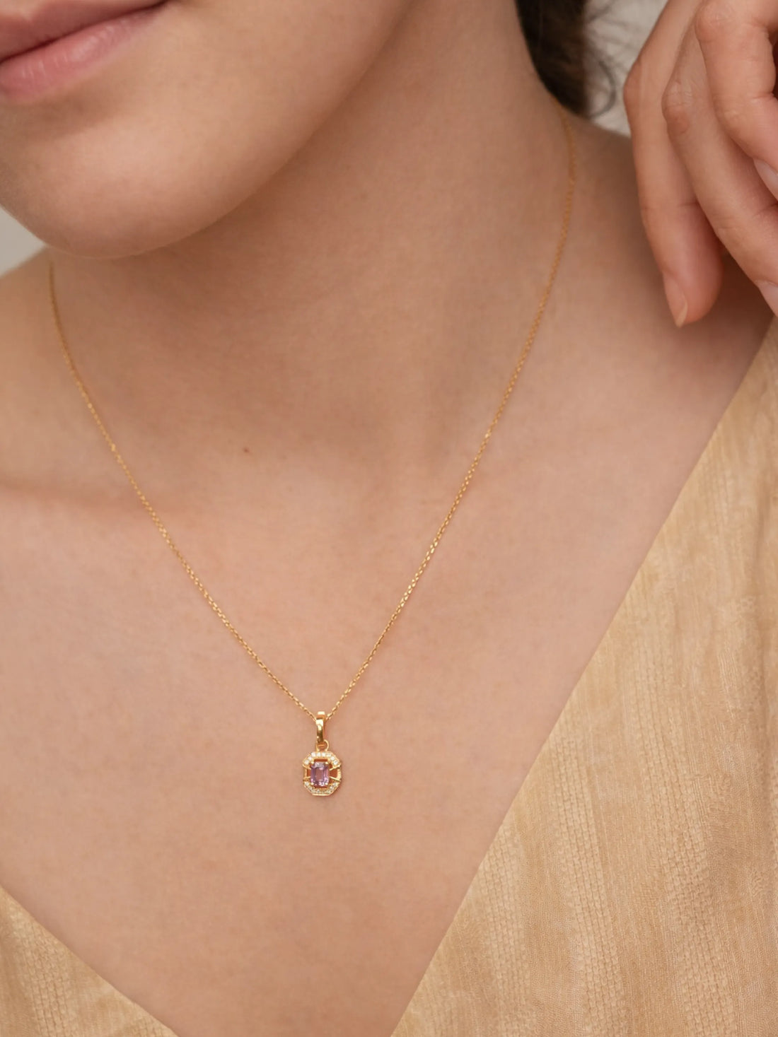 Purple Sapphire Necklace/Pendant