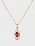 14k solid gold rubellite tourmaline bail pendant by PETRALO