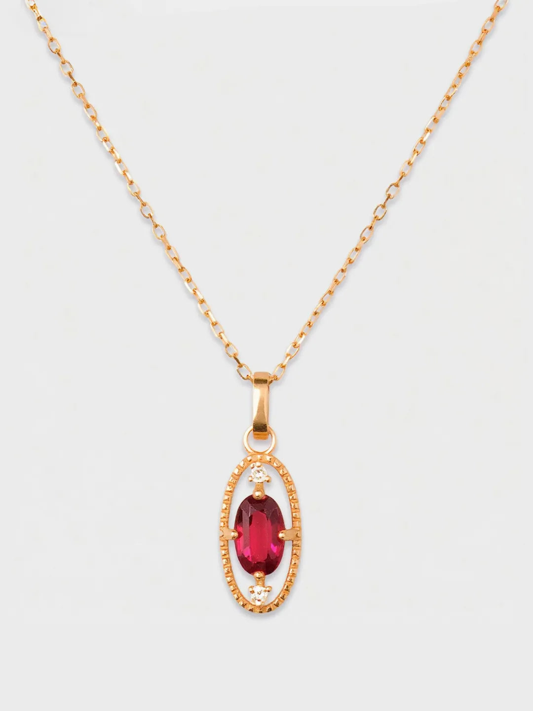 14k solid gold rubellite tourmaline bail pendant by PETRALO