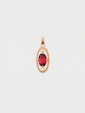 14k solid gold rubellite tourmaline bail pendant by PETRALO