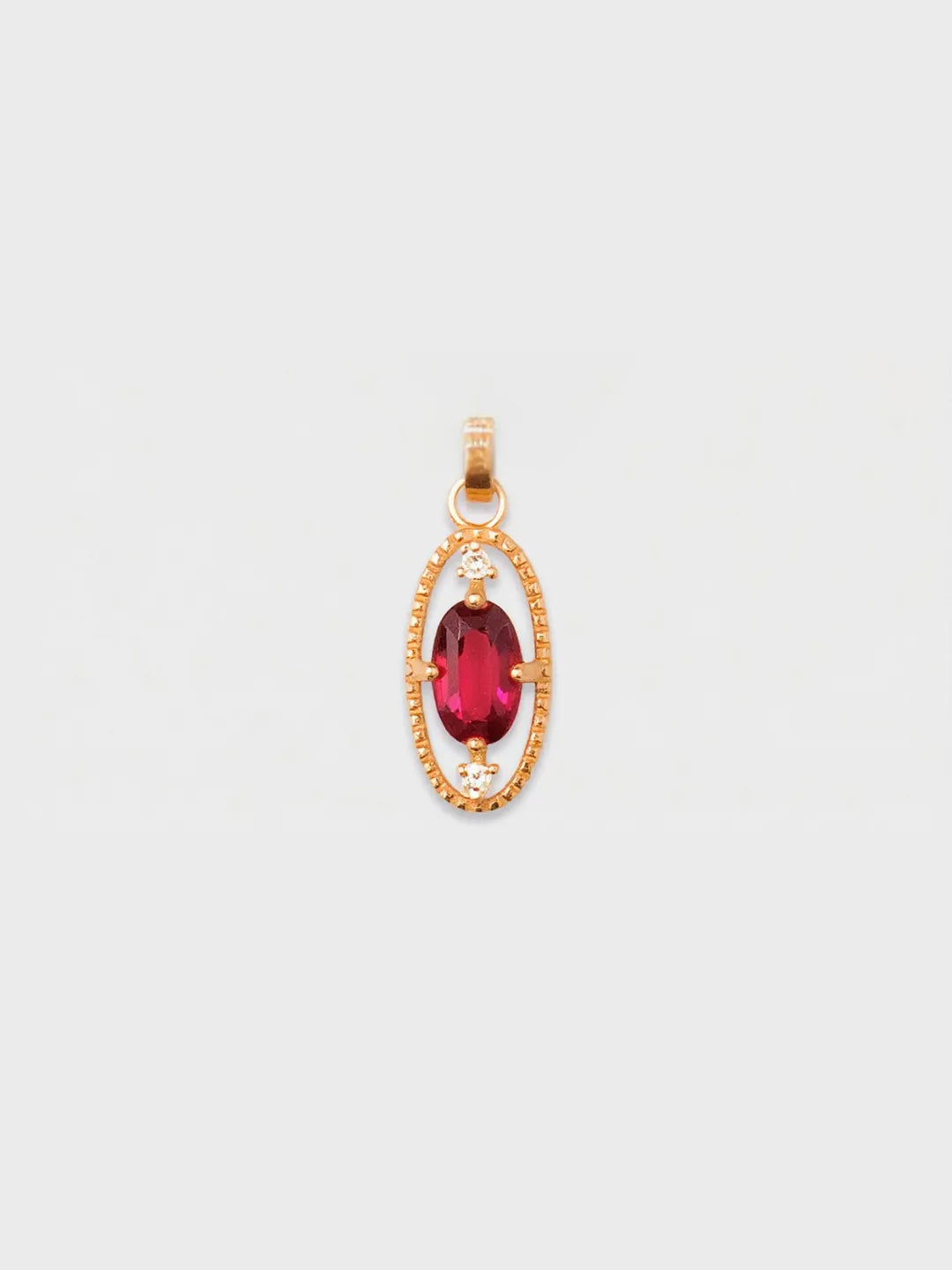 14k solid gold rubellite tourmaline bail pendant by PETRALO