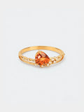 14k solid gold spessartine diamond ring by PETRALO