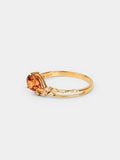 14k solid gold spessartine diamond ring by PETRALO