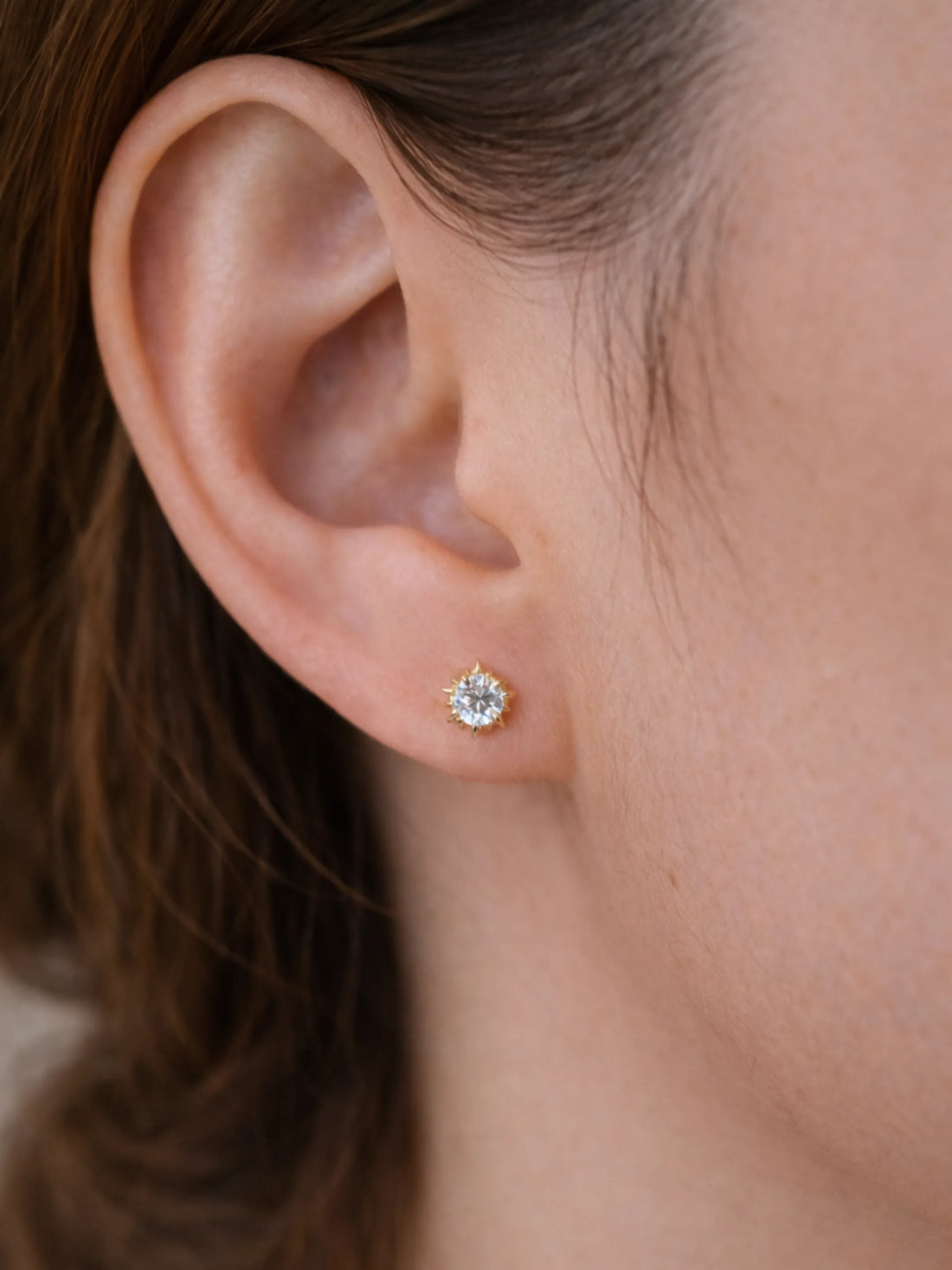 Sun Star Diamond Earrings
