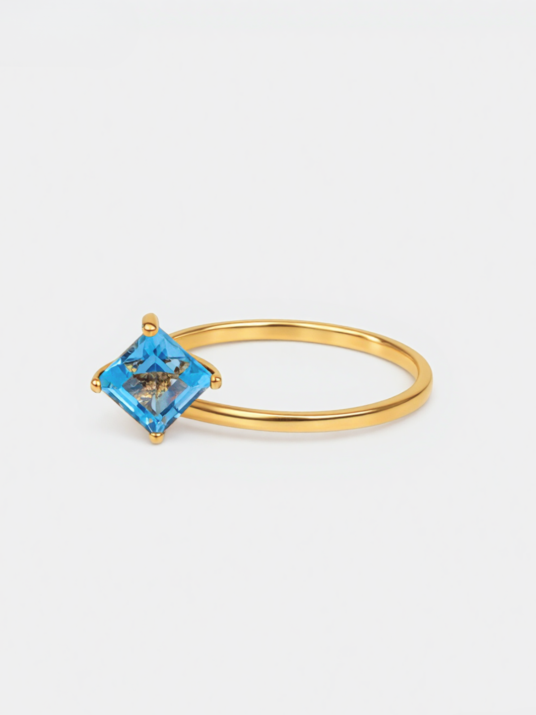 14k Topaz thin ring by PETRALO