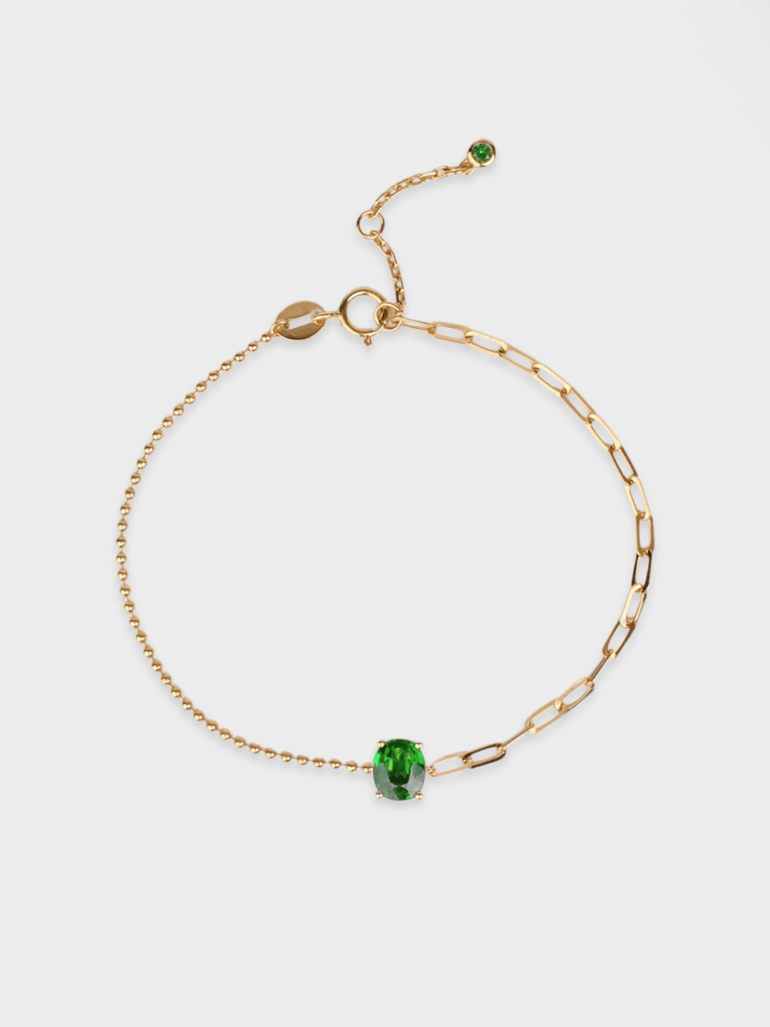 Tsavorite Garnet Asymmetrical Bracelet