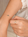 Mira Teal Sapphire Diamond Bracelet detail view