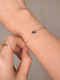 Mira Teal Sapphire Diamond Bracelet detail view