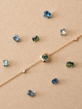 Mira Teal Sapphire Diamond Bracelet detail view