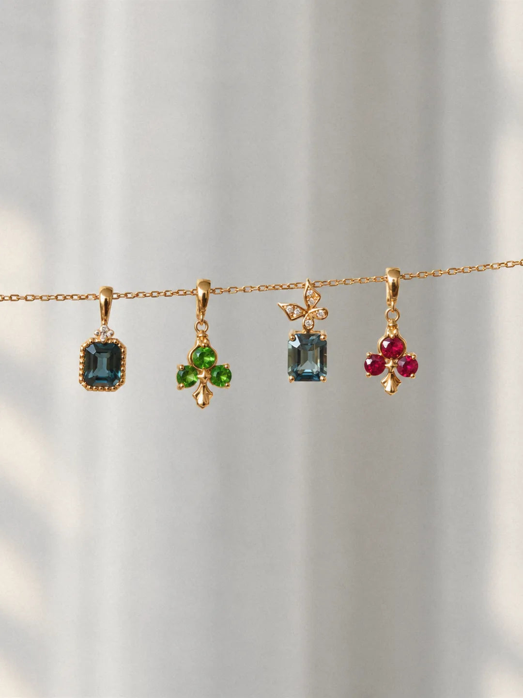 Trefoil Ruby Pendant Necklace/Pendant