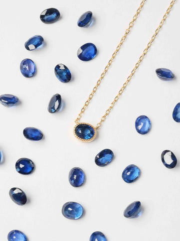 petralo_Bezel Set Oval Sapphire Necklace in 14k or 18k solid gold