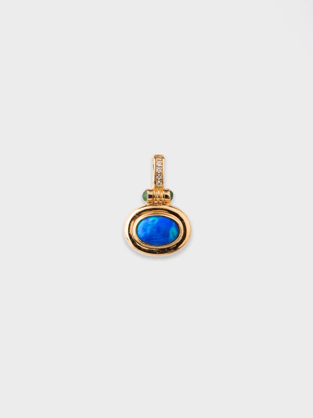 Oval Opal Bezel Set Bail Openable Necklace/Pendant | 14k/18k Solid