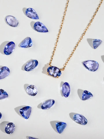 petralo_Oval_Tanzanite_Solitaire_Necklace_in 14k or 18k solid gold