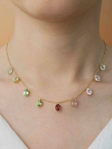 petralo_Tourmaline_Gradient_Multi-stone_Necklace_in 14k or 18k solid gold