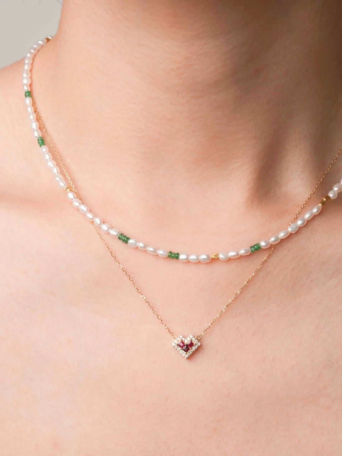 petralo_Mosaic_Heart_Necklace in 14k or 18k solid gold