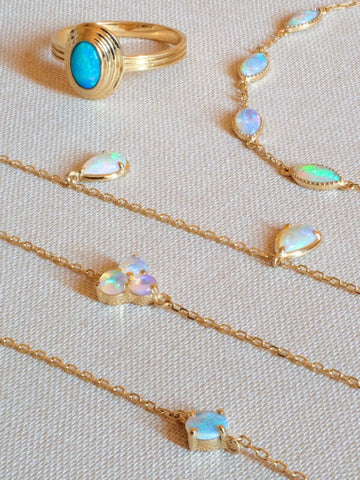 petralo natural opal jewelry in 18k solid gold