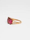 tourmaline three stone ring in 18k solid gold